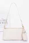 Truedames Women's Quilted Faux Leather Shoulder Bag W/ Airpod Bag In Multi