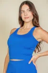 Truedames Women's Ribbed Tank Top In Blue