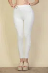 Truedames Women's Solid High Waist Legging In White