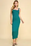 Truedames Women's Square Neck Tank Maxi Dress In Green