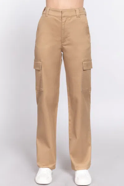 Truedames Women's Straight Fit Long Pants In Brown