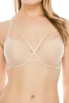 Truedames Women's Strap Cross Front Bra In Neutral
