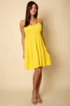 Truedames Women's Tiered Cami Swing Dress In Yellow