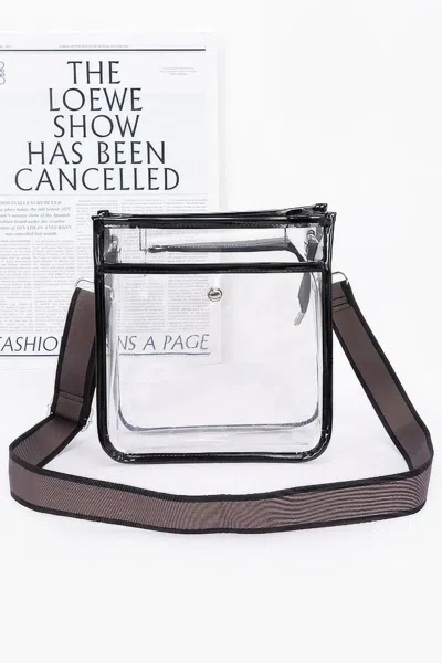 Truedames Women's Transparent School Bag W/ Strap In Black