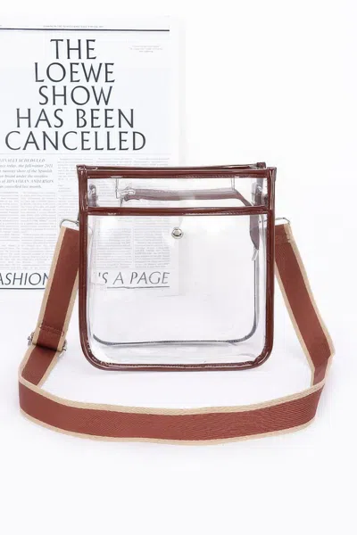 Truedames Women's Transparent School Bag W/ Strap In Brown
