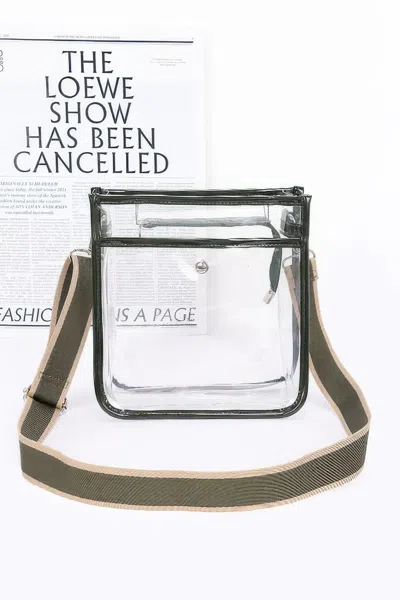 Truedames Women's Transparent School Bag W/ Strap In Green