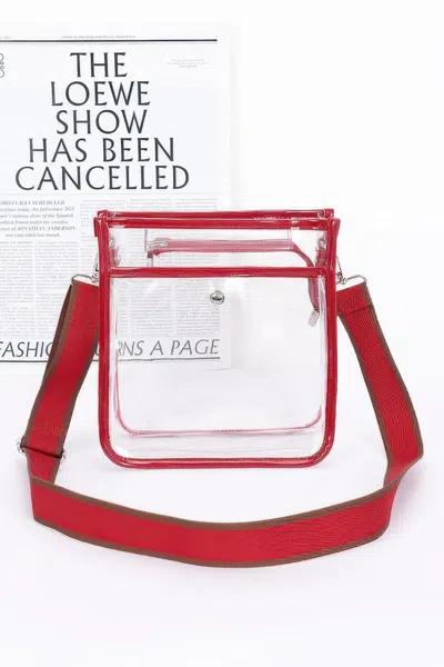 Truedames Women's Transparent School Bag W/ Strap In White
