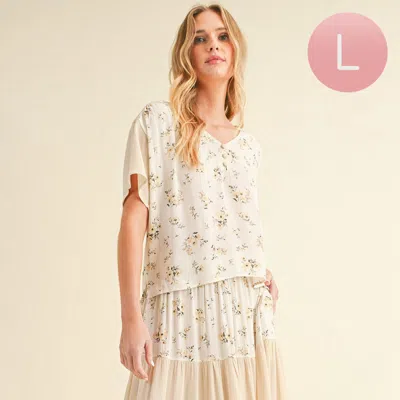 Truedames Womens Floral Flowy Top In Multi