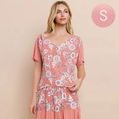 Truedames Womens Flowy Sensational Top In Pink