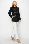 Truedames Wool Toggle Button Peacoat With Pockets In Black