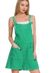 Truedames Woven Double Gauze Acid Washed Romper In Multi
