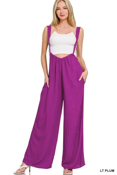 Truedames Woven Tie Back Suspender Jumpsuit In Multi