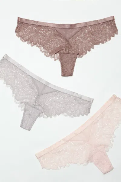 Truedames Wren Cheeky 3 Pack In Neutral