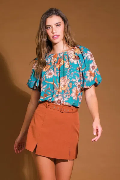 Truedames York Heights Woven Top In Blue