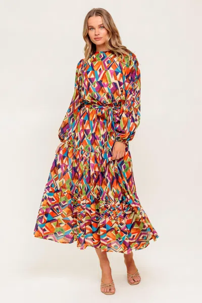 Truedames Your Sweetie Woven Midi Dress In Multi