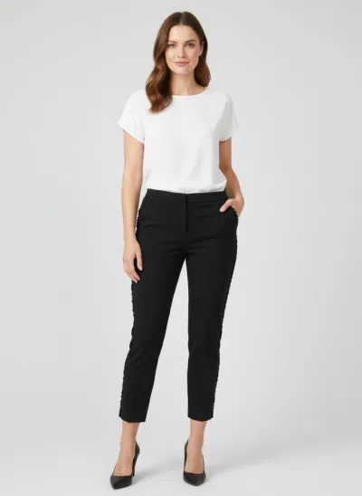 Truedames Zac & Rachel Solid Ankle Pants In Black