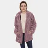 Truedames Zigzag Patterned Hooded Sweater In Pink