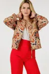 Truedames Zip Up Multi-print Jacket In Multi