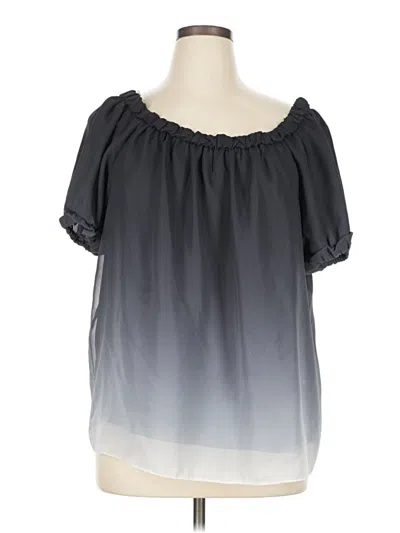 Pre-owned Trulli Short Sleeve Blouse In Gray