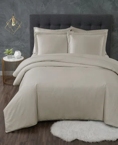 Truly Calm Antimicrobial 3-pc. Duvet Cover Set, Full/queen In Beige,khak
