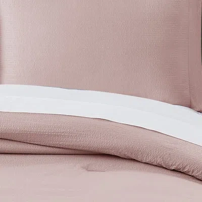 Truly Calm Antimicrobial Antimicrobial Seersucker Bed Ensemble Comforter Set In Multi