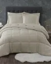 Truly Calm Antimicrobial Down Alt Khaki 3pc Comforter Set In Khaki