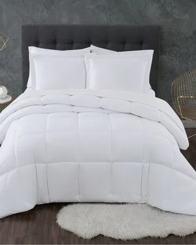 TRULY CALM TRULY CALM ANTIMICROBIAL DOWN ALT WHITE 3PC COMFORTER SET