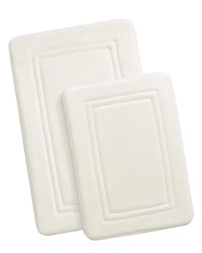 Truly Calm Heiq Antimicrobial Memory Foam Bath Rug In Ivory