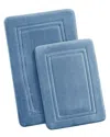 Truly Calm Heiq Antimicrobial Memory Foam Bath Rug In Blue