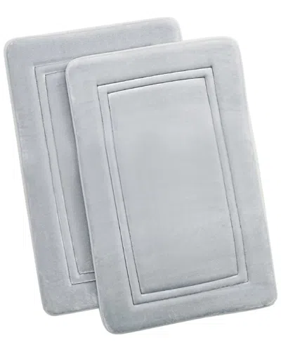 Truly Calm Heiq Antimicrobial Memory Foam Bath Rug In Grey