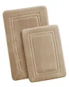 Truly Calm Heiq Antimicrobial Memory Foam Bath Rug In Khaki