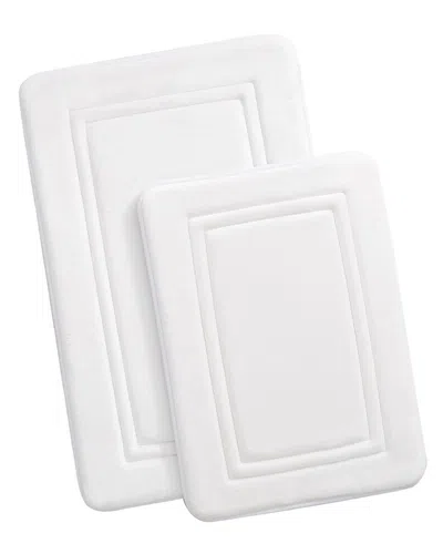 Truly Calm Heiq Antimicrobial Memory Foam Bath Rug In White