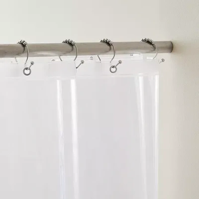 Truly Calm Roller Ball Shower Curtain Hooks In Silver