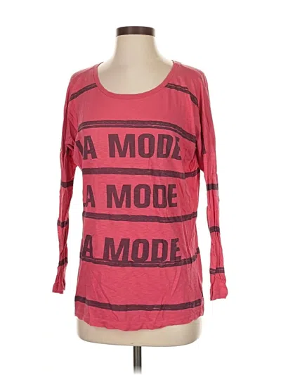 Pre-owned Truly Madly Deeply Long Sleeve T-shirt In Pink