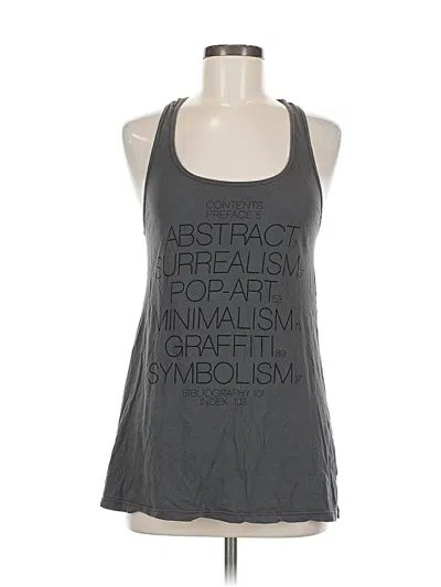 Pre-owned Truly Madly Deeply Tank Top Gray Halter Neckline Tops
