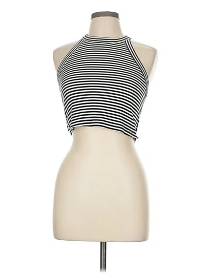 Pre-owned Truly Madly Deeply Tank Top Ivory Halter Neckline Tops In White