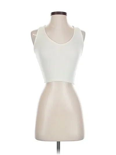 Pre-owned Truly Madly Deeply Tank Top Ivory Strapless Neckline Tops In White