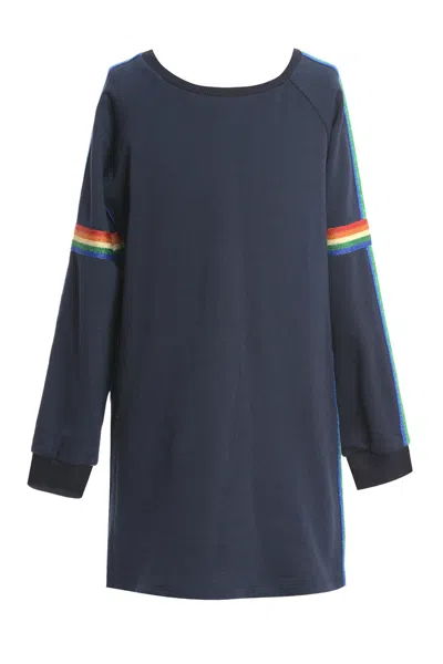 Truly Me Kids' Big Girls Casual Sweatshirt Dress In Blue