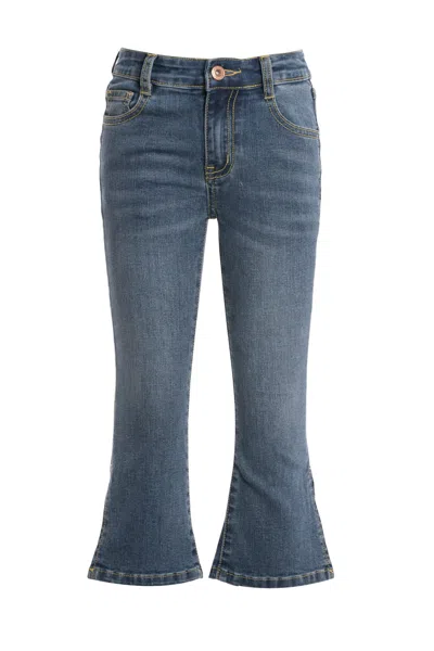 Truly Me Kids' Big Girls Flared Capri Jeans In Blue