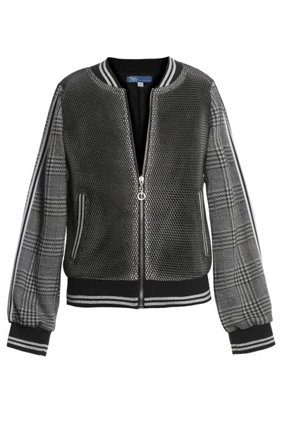 Truly Me Kids' Big Girls Sporty Bomber Jacket In Black