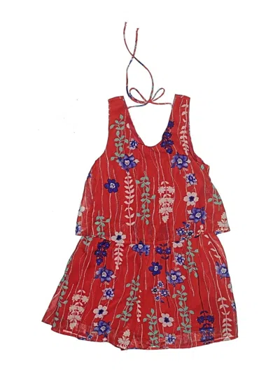 Truly Me Kids' Dress In Burgundy