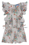 TRULY ME TRULY ME FLORAL RUFFLE ROMPER