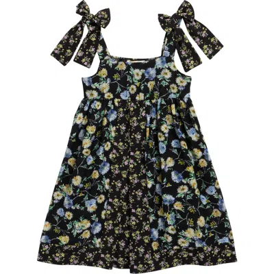 Truly Me Kids' Floral Bow Strap Sundress In Multi