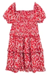 TRULY ME TRULY ME KIDS' FLORAL RUFFLE TIERED SUNDRESS