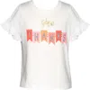 Truly Me Kids' Give Thanks Graphic T-shirt In White
