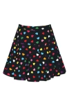 Truly Me Kids' Heart Pleated A-line Skort In Multi