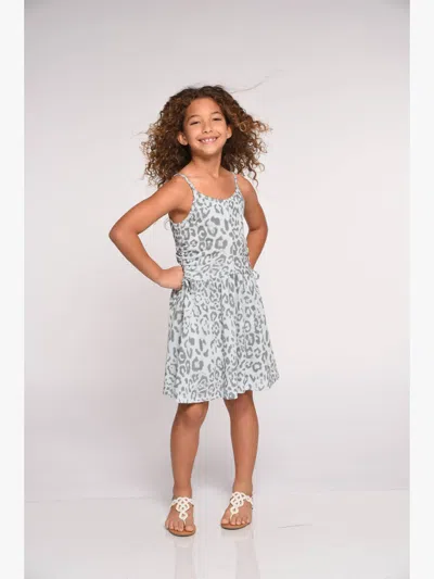 Truly Me Kids' Little Big Tween Girls Leopard Cheetah Casual Dress In Gray