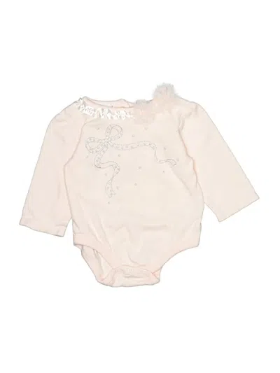 Pre-owned Truly Scrumptious By Heidi Klum Babies' Long Sleeve Onesie In White