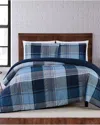 Truly Soft Trey Plaid Comforter Sets Bedding In Blue