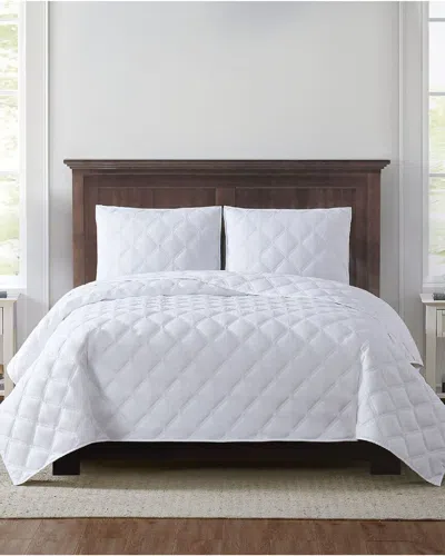 Truly Soft 3pc Quilt Set In White